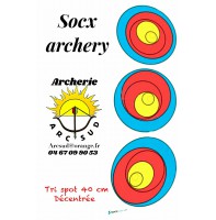 Socx archery blason tri spot 40 excentrique