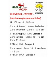 Natur foam bête 3D tête chevreuil 2p ou 3p