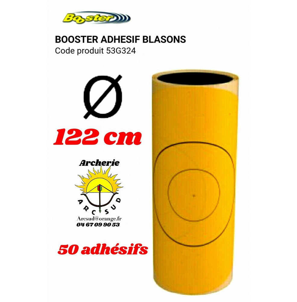 Booster adhésif jaune blason 122 cm