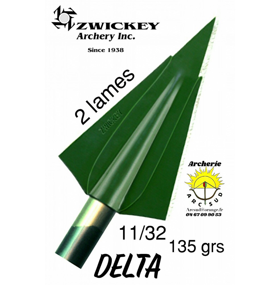 Zwickey lame fût bois delta 2 lames  (pack de 6)