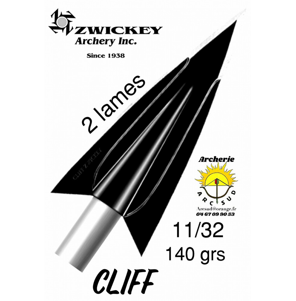 Zwickey lame fût bois cliff 2 lames  (pack de 3)