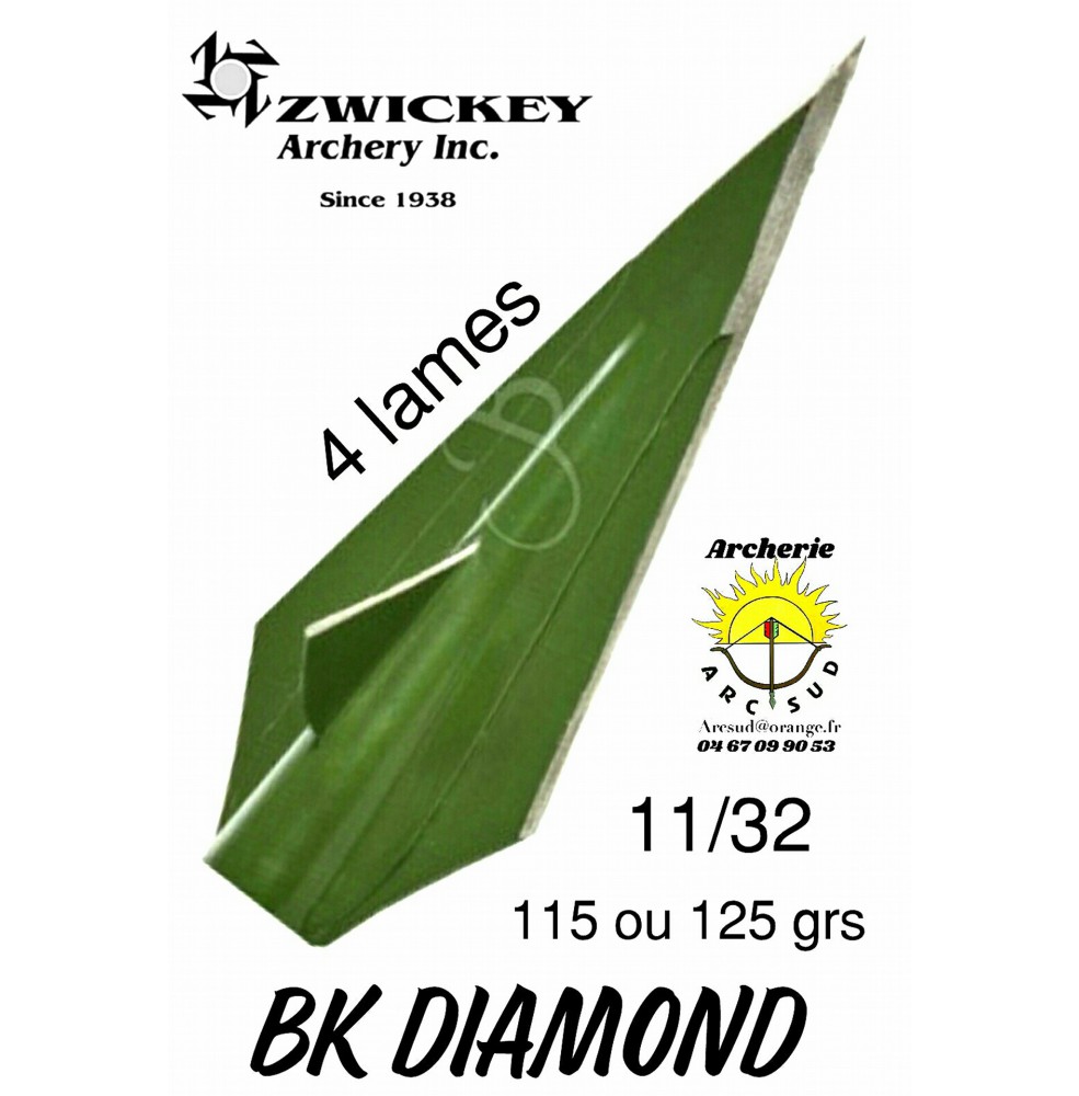 Zwickey lame fût bois bk diamond 4 lames  (pack de 6)