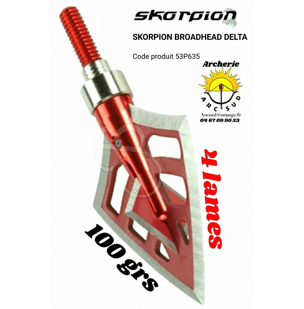 Skorpion lame delta 4 lames  (pack de 3)