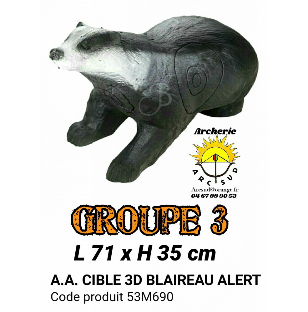 AA cible 3d Blaireau alerte 53M690