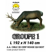 AA cible 3d Cerf Rouge qui boit 53A610