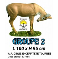 AA cible 3d Cerf Tête tournée 537456