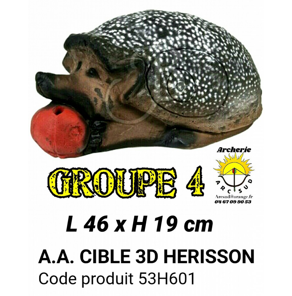 AA cible 3d Hérisson avec pomme 53H601