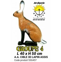 AA cible 3d Lapin assis 53G457