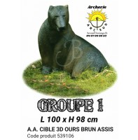 AA cible 3d Ours brun assis 539106