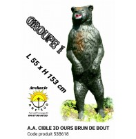 AA cible 3d Ours brun Debout 53B618