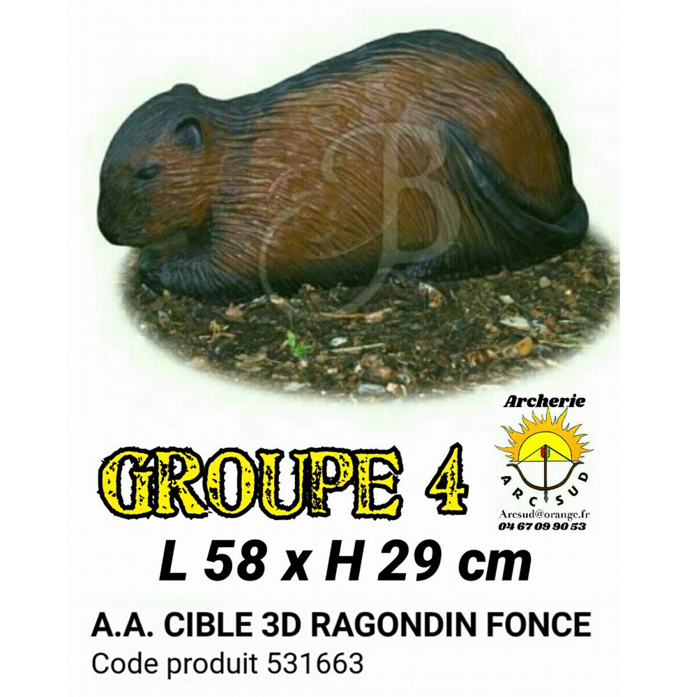 AA cible 3d Ragondin fonce 531663