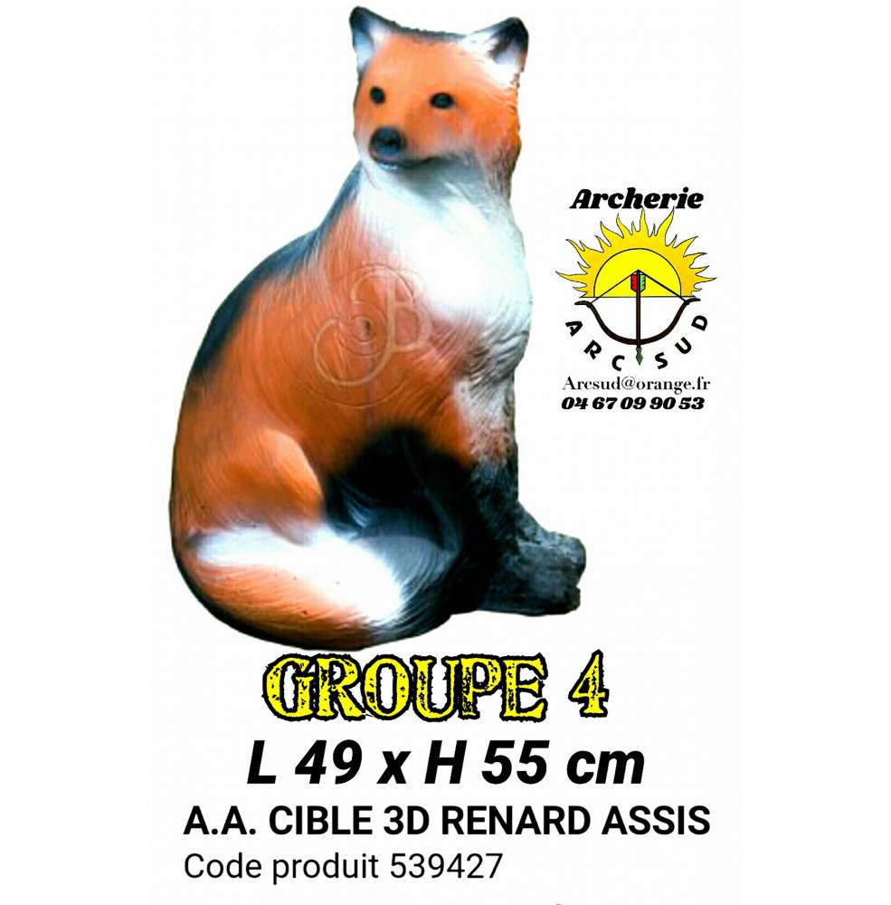 AA cible 3d Renard assis 539427