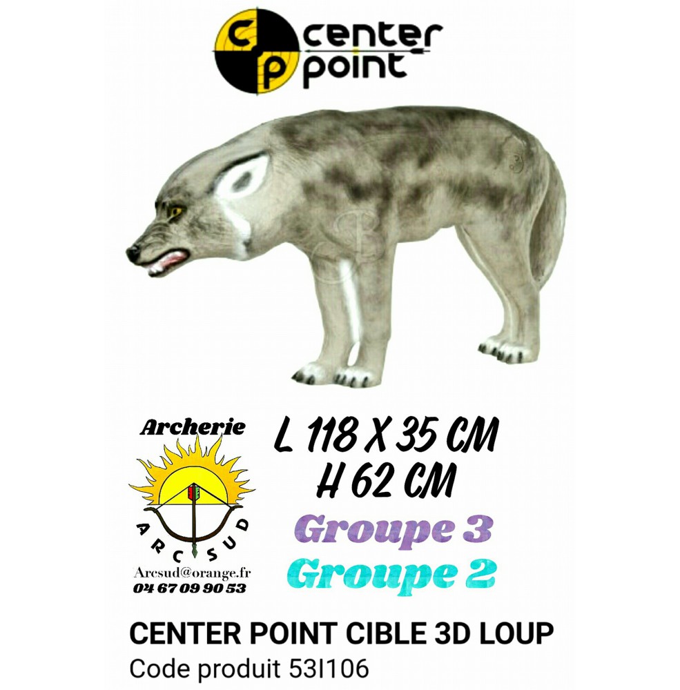 C point bête 3d  loup 53I106