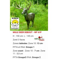 Natur foam bête 3D mule deer debout wf61p