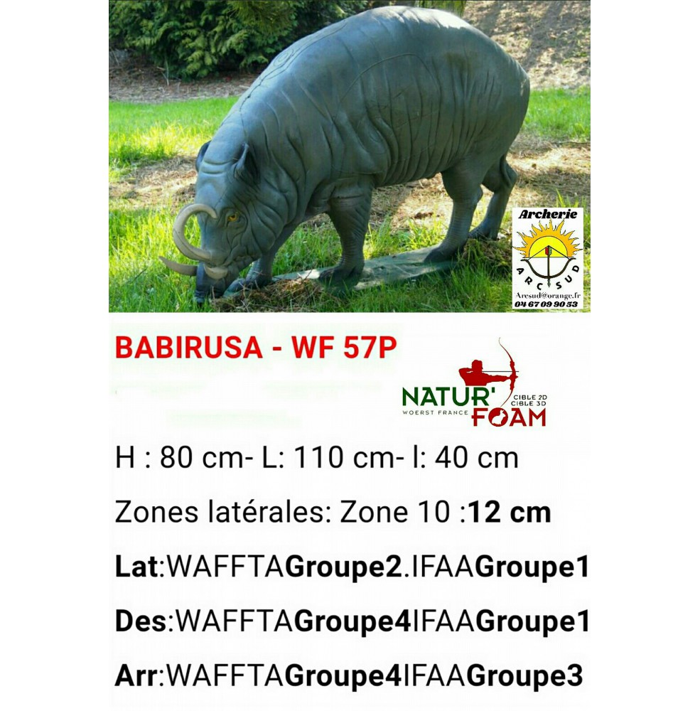 Natur foam bête 3D babirusa wf57p