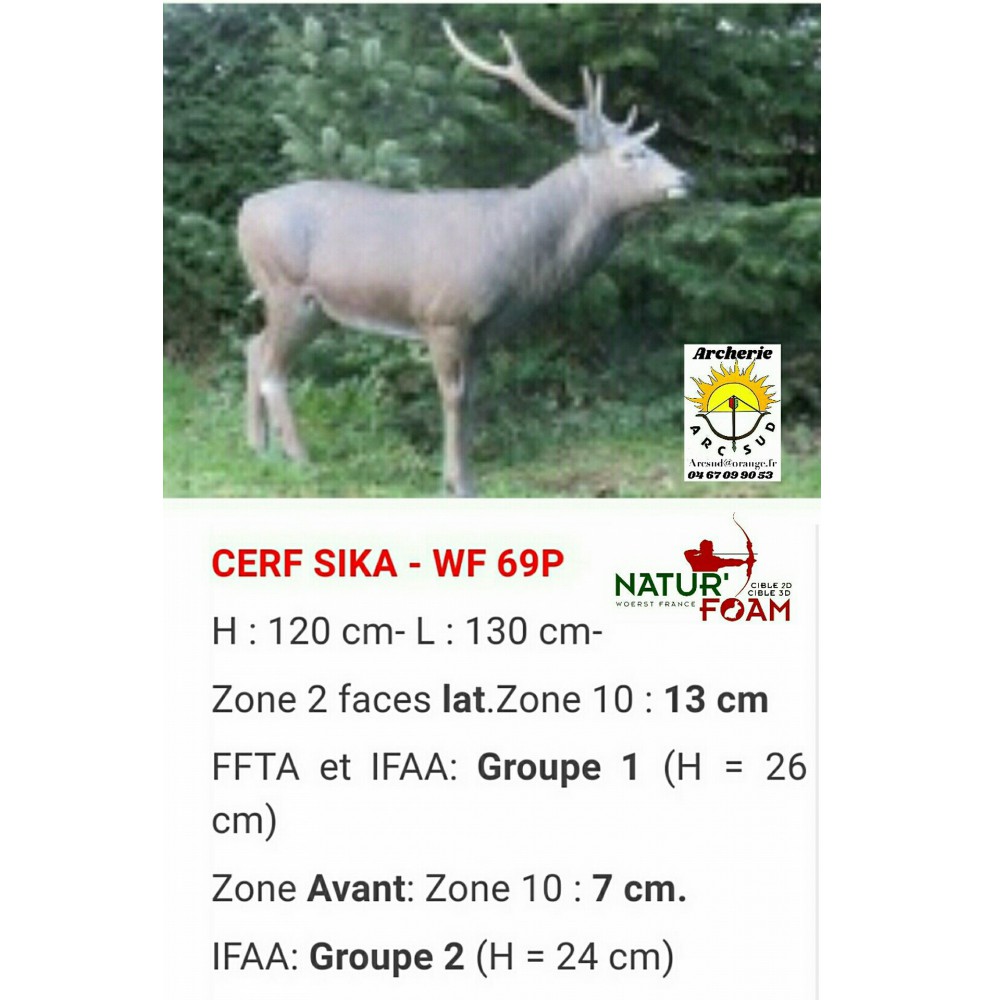 Natur foam bête 3D cerf sika wf69p