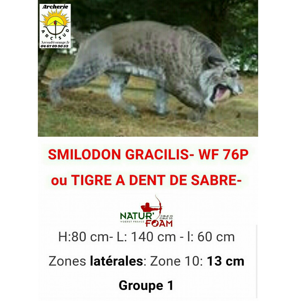 Natur foam bête 3D smilodon gracilis wf76p