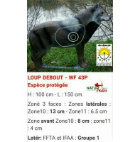 Natur foam bête 3D loup debout wf43p