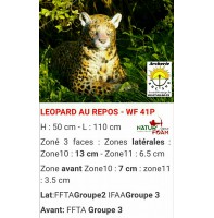 Natur foam bête 3D léopard au repos wf41f