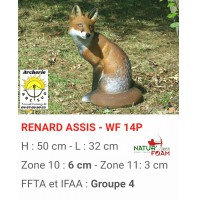 Natur foam bête 3D renard assis wf14p