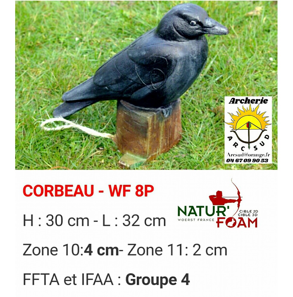 Natur foam bête 3D corbeau wf8p