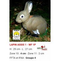 Natur foam bête 3D lapin assis 1 wf1p