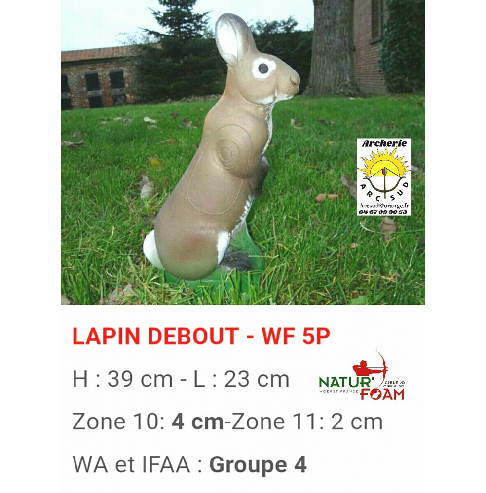 Natur foam bête 3D lapin debout wf5p