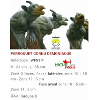 Natur foam bête 3D perroquet cornu démoniaque wf51f