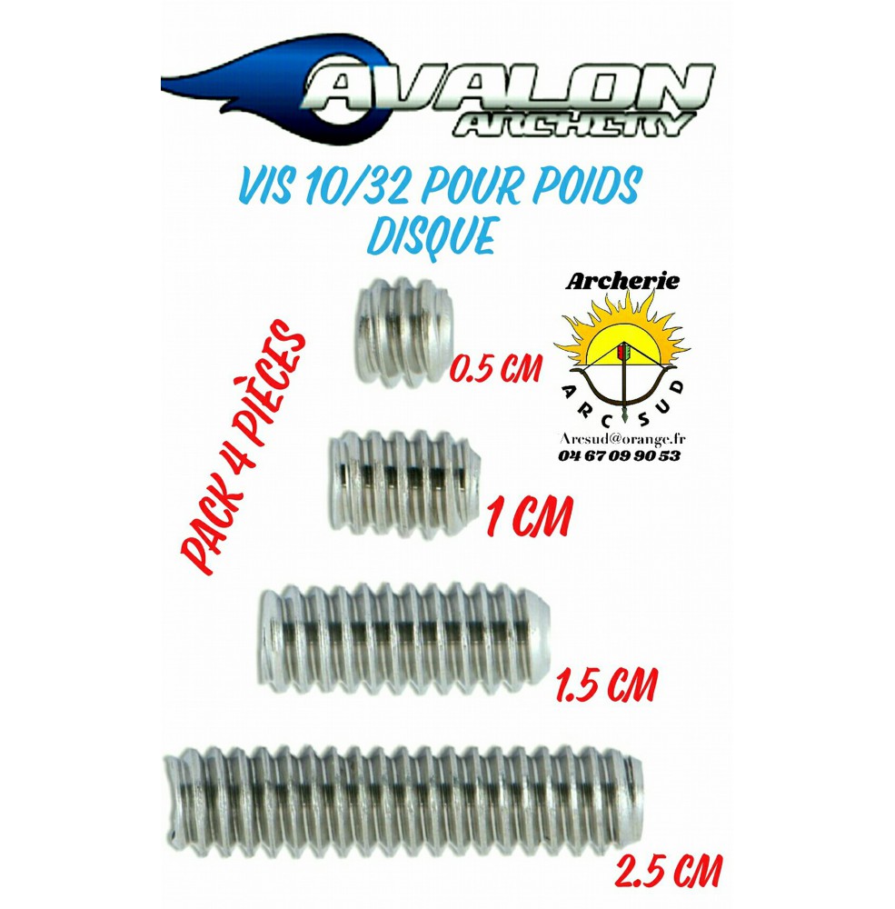 Avalon vis 10/32 pour poids Disque