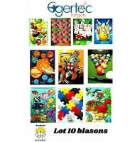 Egertec lot 10 blasons jeu