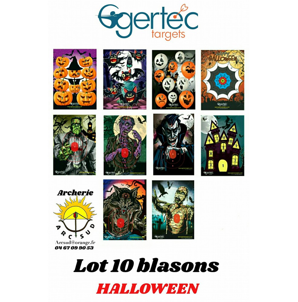 Egertec lot 10 blasons halloween