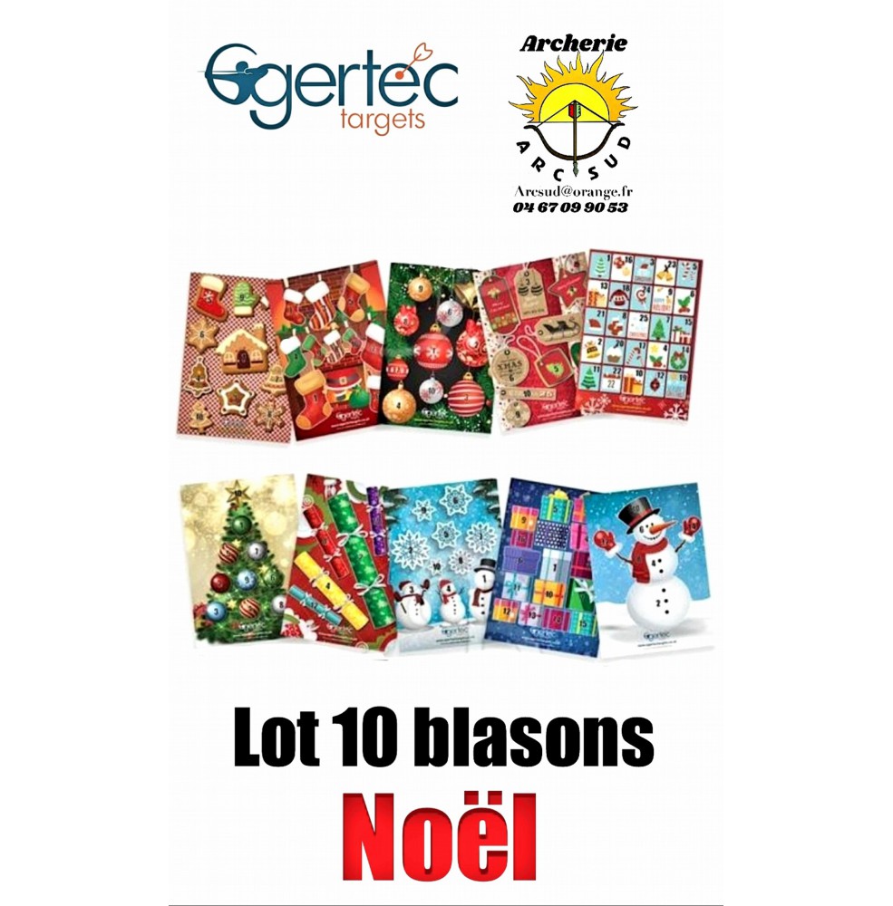 Egertec lot 10 blasons noël