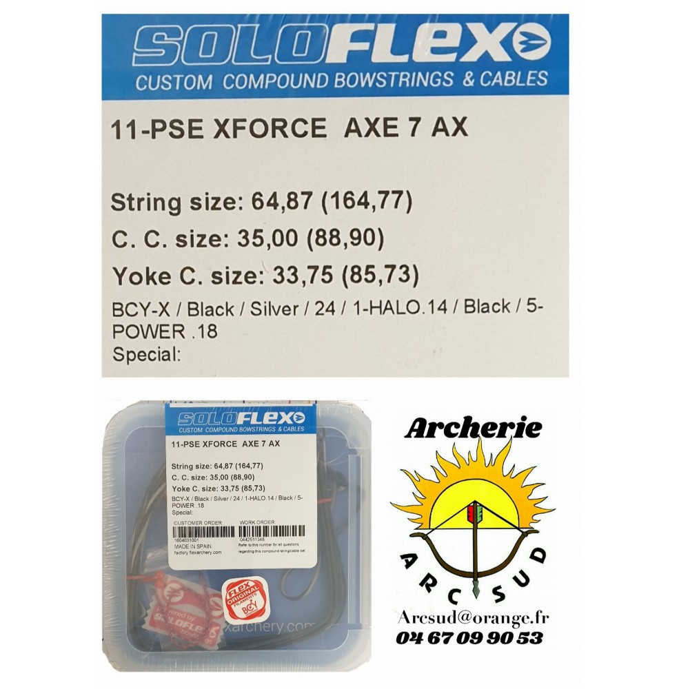 Flex archery set cordages pse x force axe 7