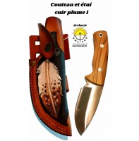 Couteau et etui cuir plume 1