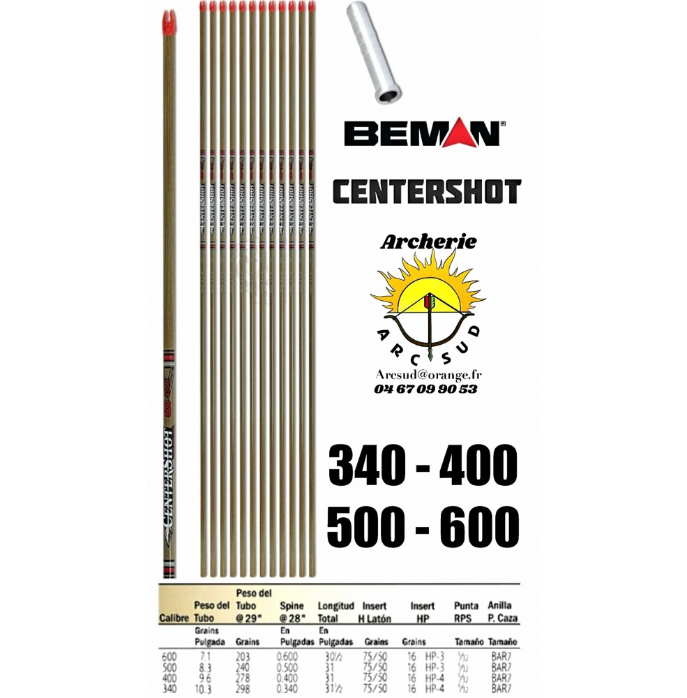 Beman tube carbone centershot