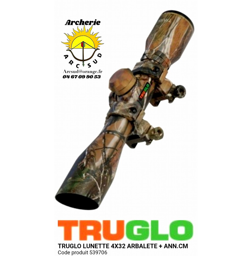 Truglo lunette arbalète camo avec anneau