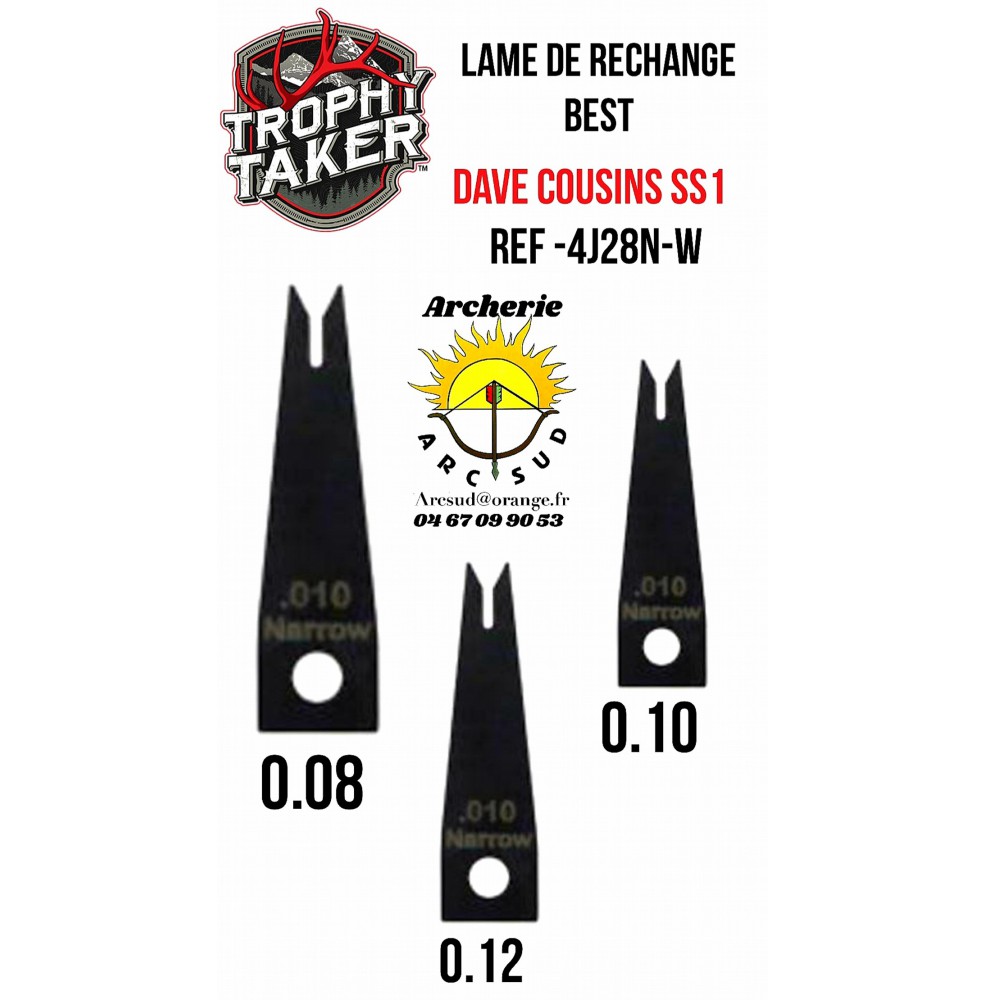 Trophy Taker lame repose flèches ss1 dave Cousins ref 4j28n-w