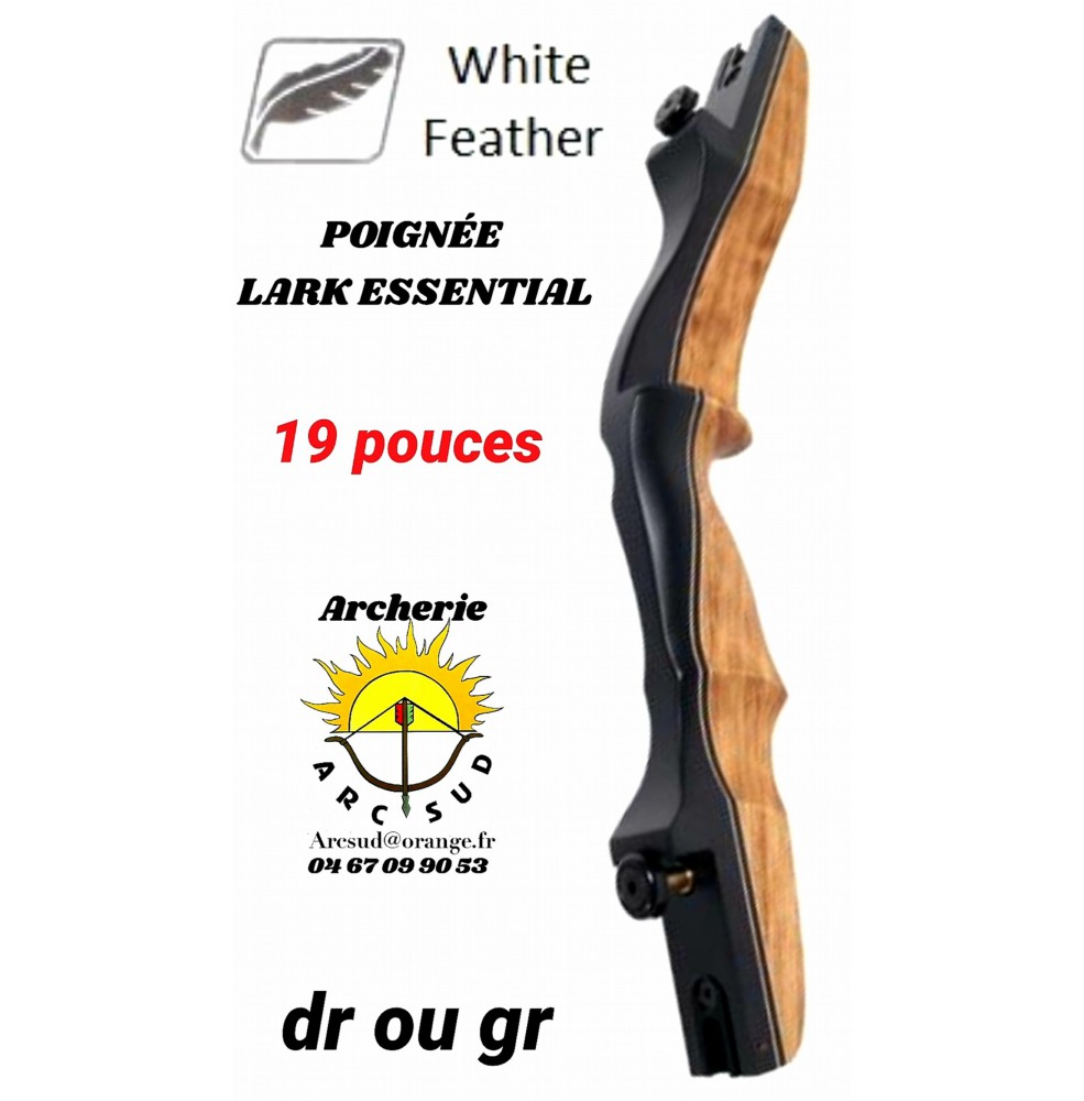 White feather poignée chasse lark essential