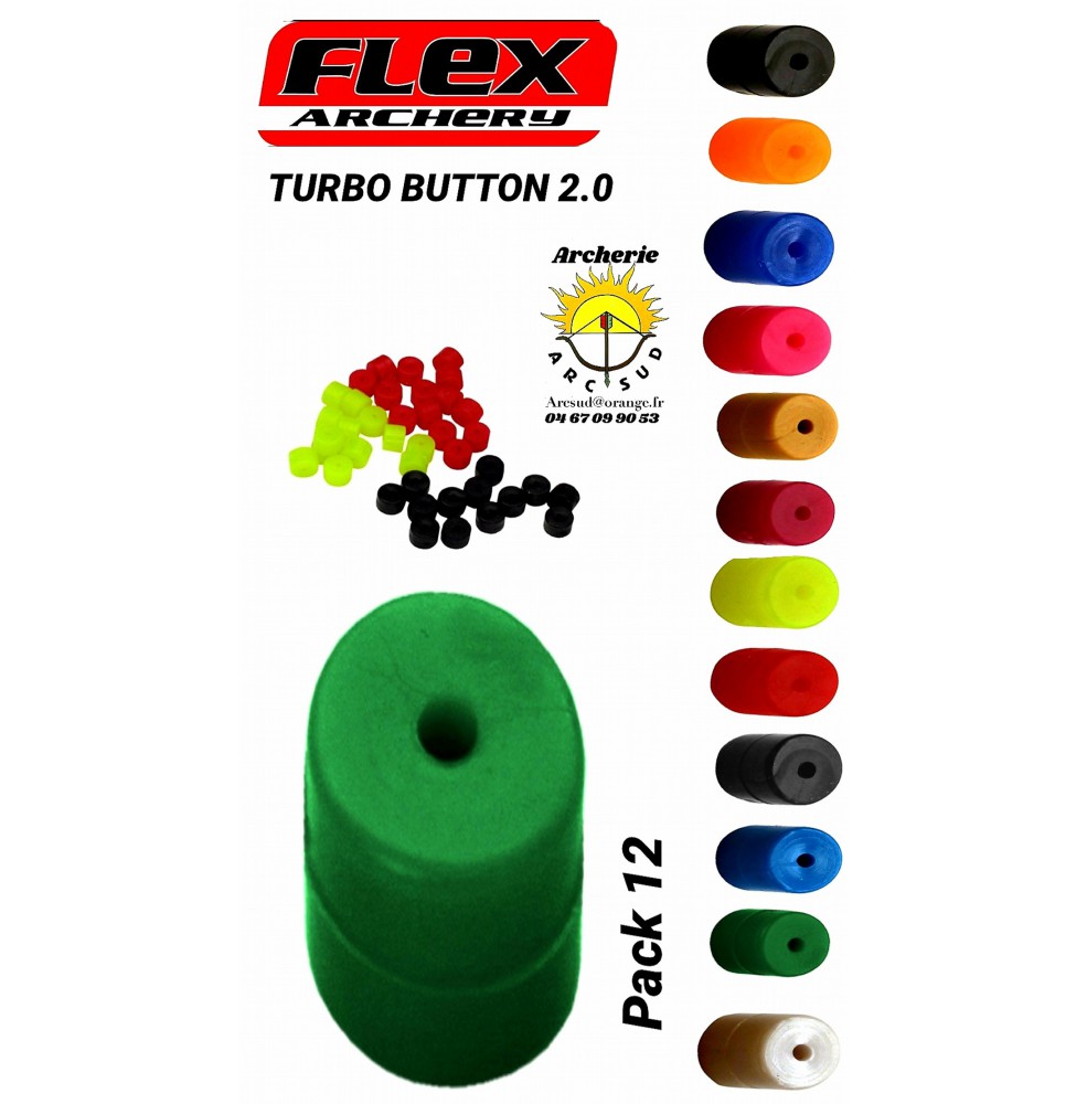 Flex archery turbo button 2.0 ( pack 12 )
