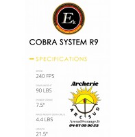 Ek archery pistolet arbalète cobra r9 noir 90 lbs 55l932