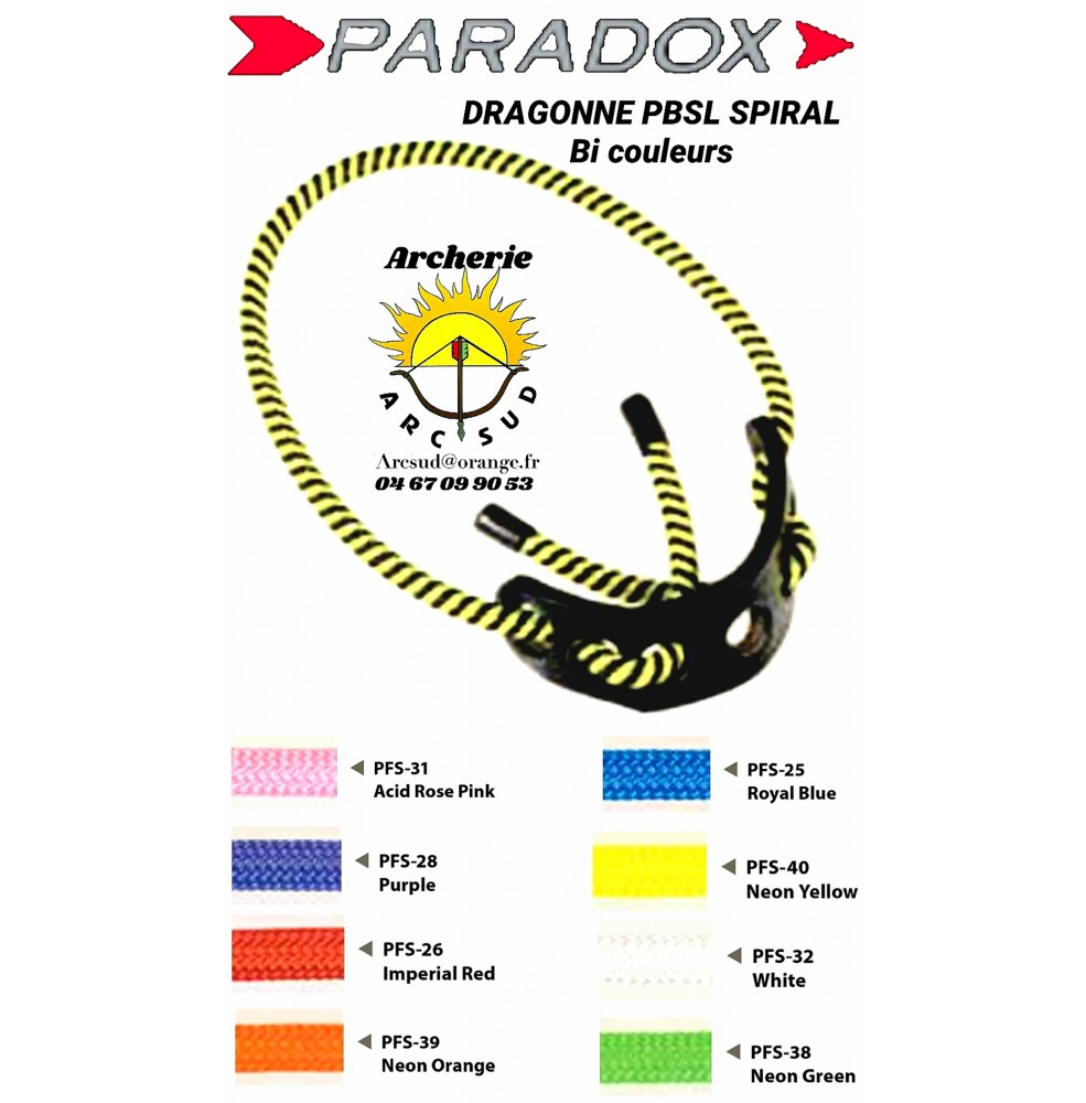 Paradox dragonne pbsl spiral bicouleurs
