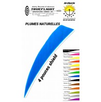 trueflight plumes naturelles  shield uni 4 pouces