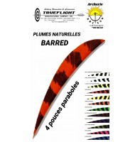 trueflight plumes naturelles parabole barred 4 pouces