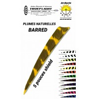 trueflight plumes naturelles shield barred  5 pouces