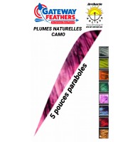 gateway plumes naturelles paraboles camo 5 pouces 