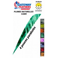 gateway plumes naturelles paraboles camo 4 pouces 