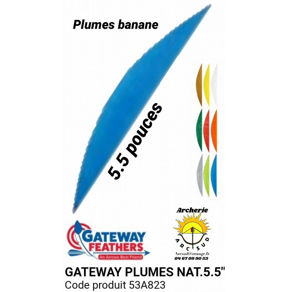 gateway plumes naturelles 5.5 pouces banane 53a823