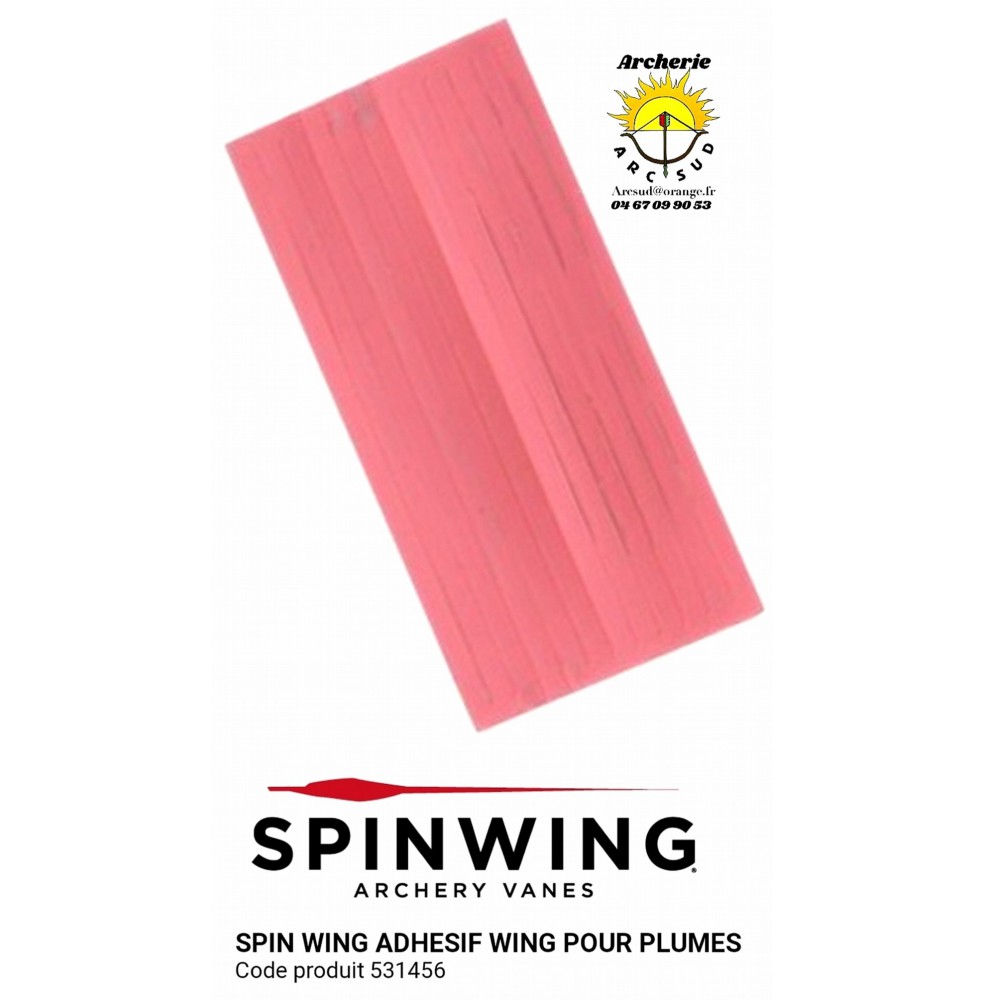 Spin wing plaquette double face pour plumes