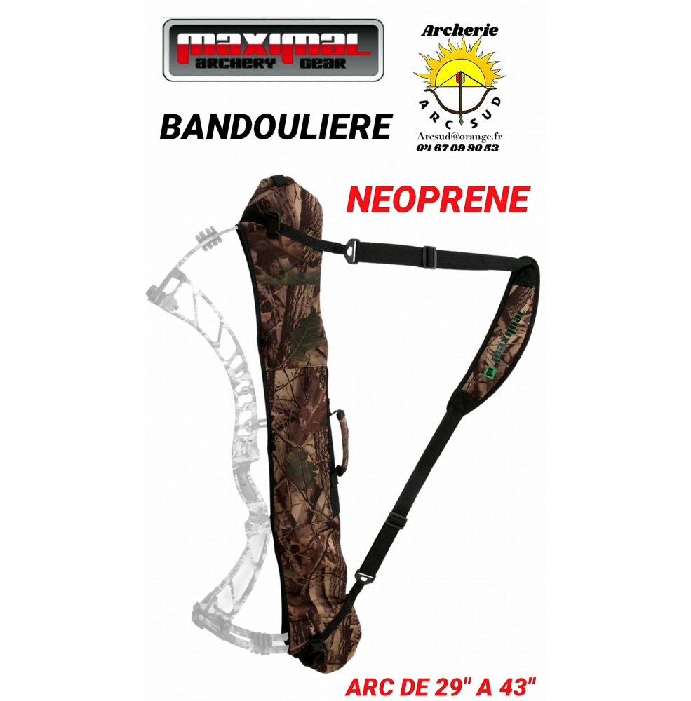 Maximal bandoulière néoprène porte arc camo