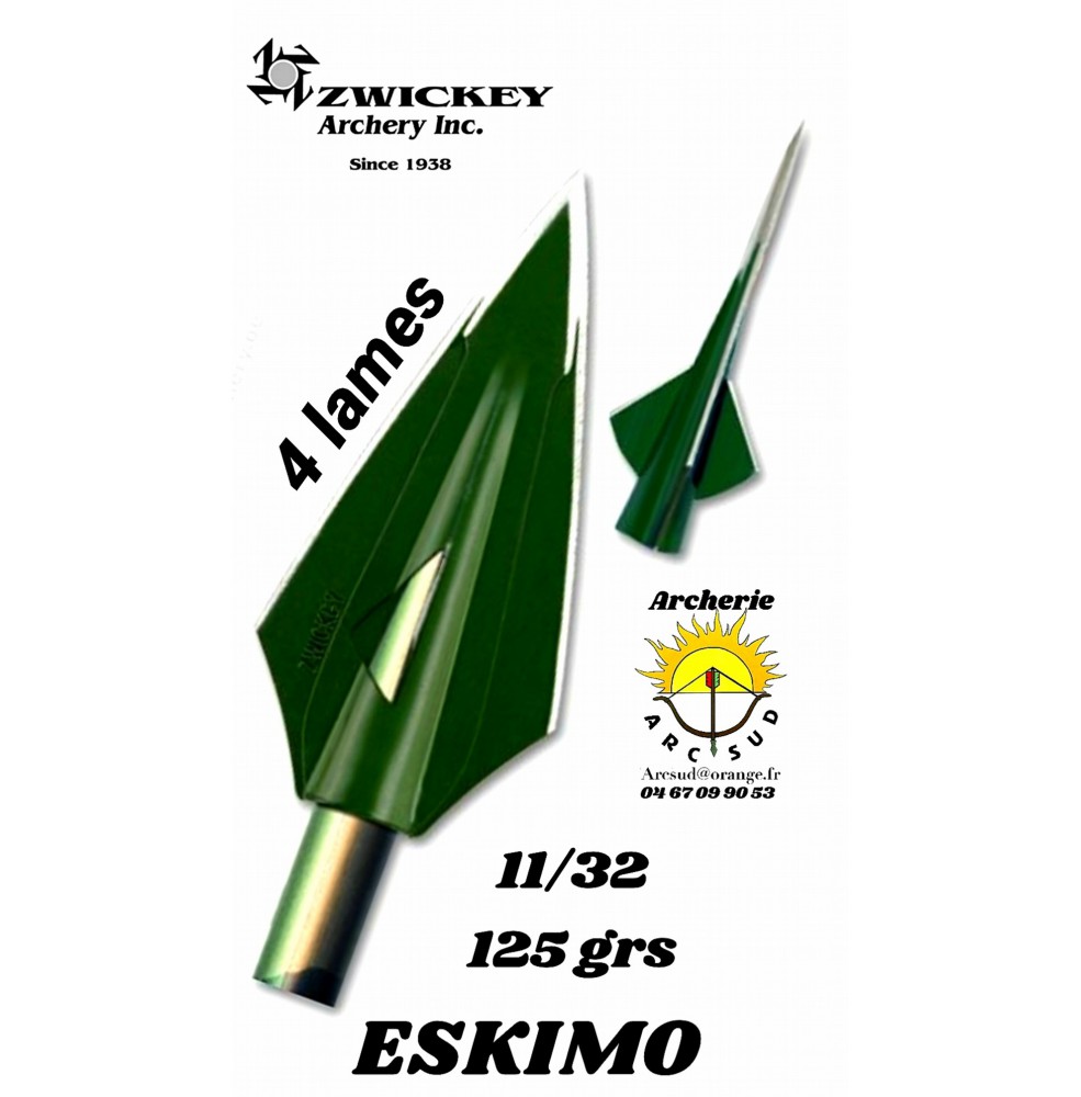 Zwickey lame eskimo 4 lames 11/32 125 grs (pack de 3)